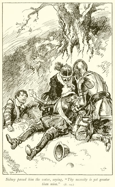 Death of Sir Philip Sidney by Gordon Frederick Browne